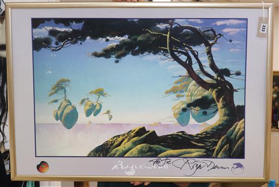 A signed Roger Dean poster